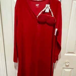 Lands' End Vibrant Red Sleepwear Set